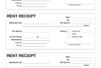 free rent receipt template  pdf  word  eforms  free monthly rental receipt template sample