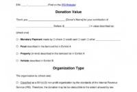 free tax donation form template ~ addictionary tax deductible donation receipt template sample