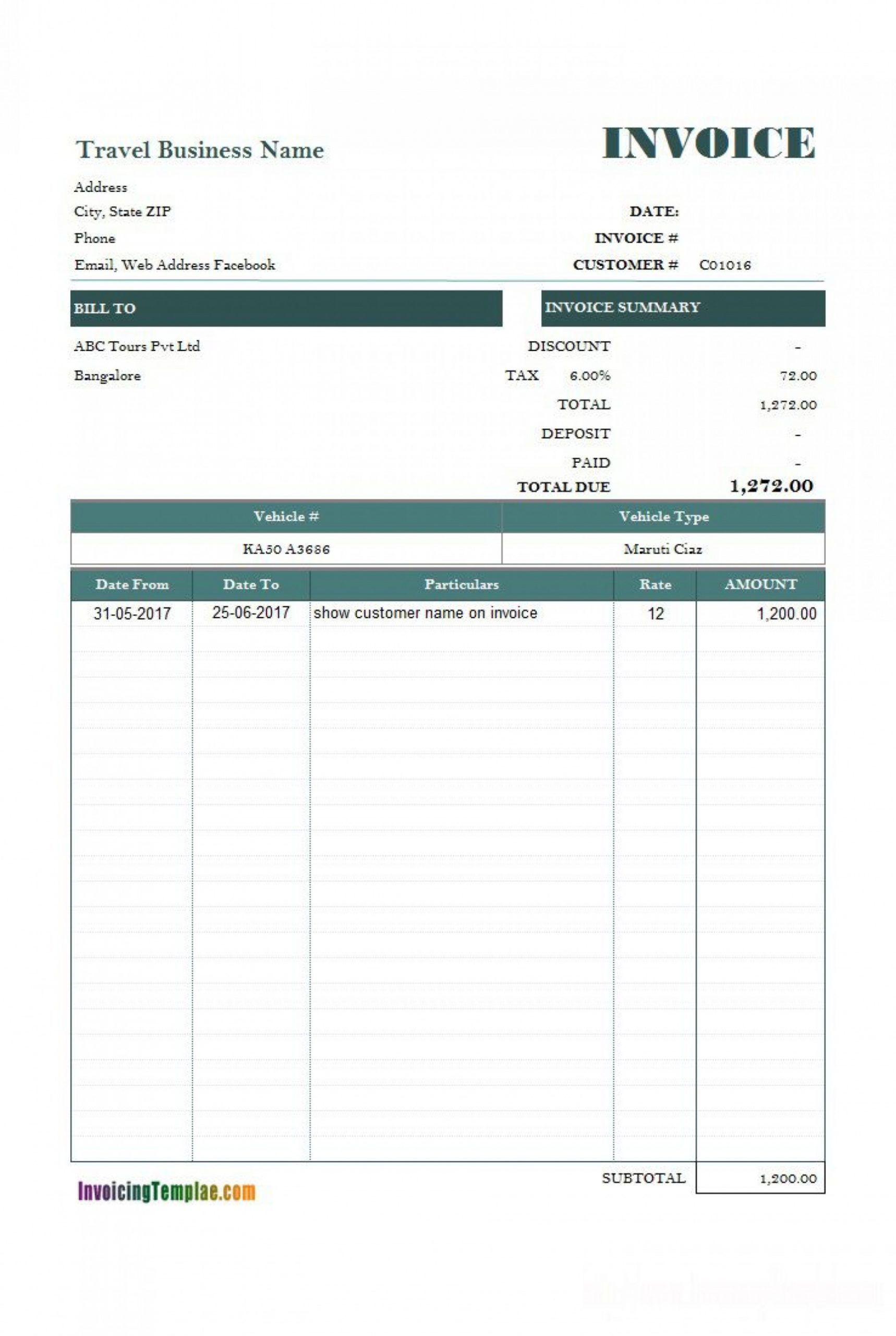 Printable Car Rental Receipt Template Addictionary Rental Car Receipt