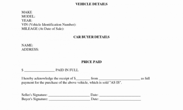 printable car sale receipt template inspirational used car sales used car sale receipt template pdf