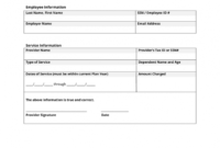 printable day care fsa receipt for services dependent care receipt template sample