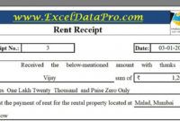 printable download rent receipt excel template  exceldatapro rental income receipt template pdf