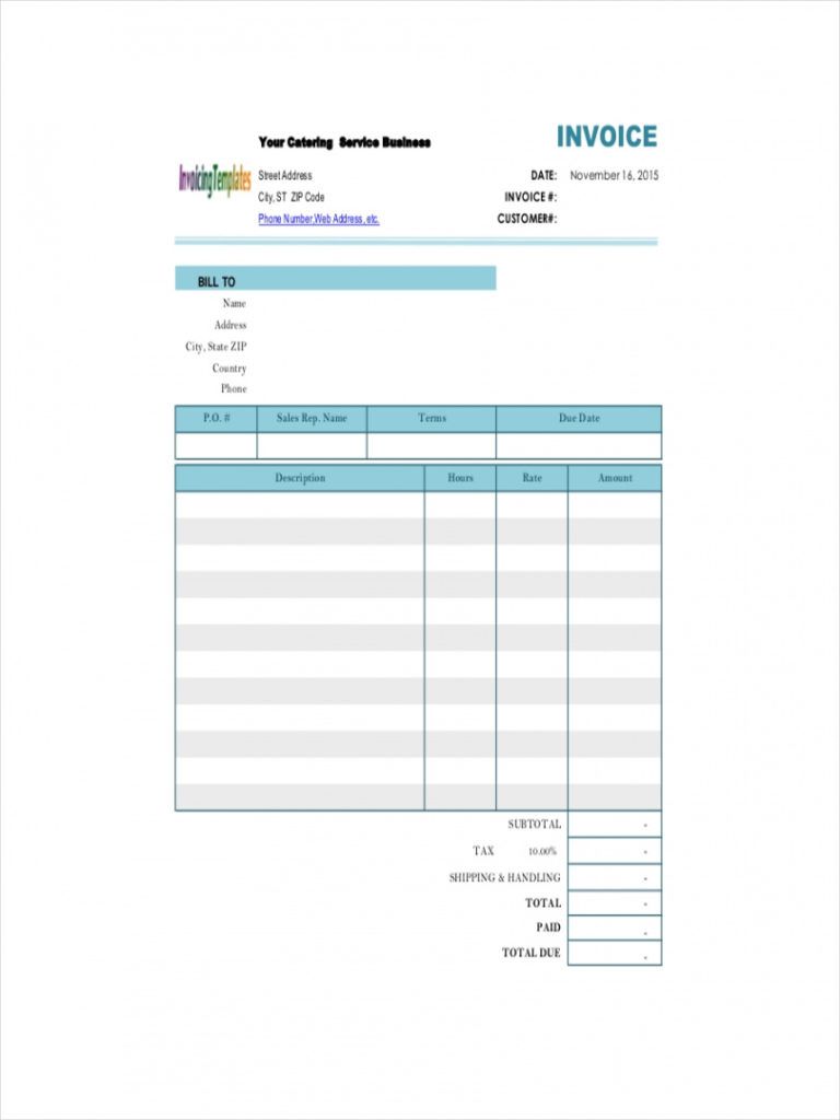 Printable Free 6 Catering Receipt Examples & Samples In Pdf Doc ...