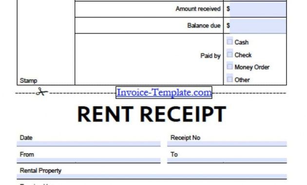 printable free monthly rent (lease) receipt template  pdf  word  excel monthly rental receipt template sample