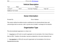 printable free vehicle donation receipt template  sample  pdf  word vehicle donation receipt template pdf