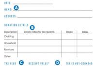 printable how to fill out a goodwill donation tax receipt  goodwill nne thrift store donation receipt template sample