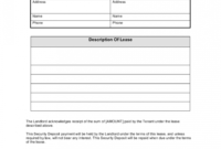 printable receipt for lease security deposit template  by businessin rental security deposit receipt template