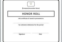 editable 13 free certificate templates for word » officetemplate honor roll certificate template free