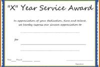 editable multiyear service award certificate template years of service recognition certificate template samples