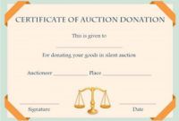 editable silent auction certificate template ~ addictionary silent auction certificate template pdf