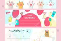 editable vector set pet grooming cards flyers stock vector royalty dog grooming gift certificate template pdf