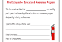 extinguisher certificate  fill online printable fillable fire safety certificate template