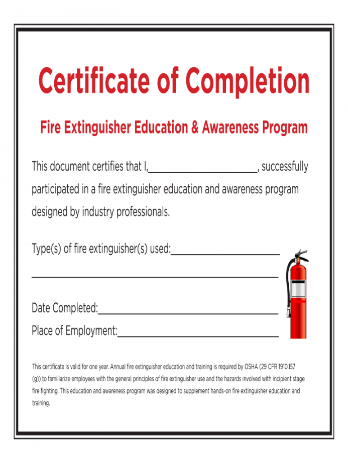 extinguisher certificate  fill online printable fillable fire safety certificate template