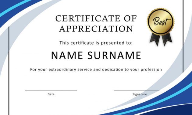 free 30 free certificate of appreciation templates and letters public speaking certificate template samples