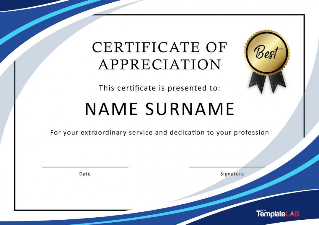 free 30 free certificate of appreciation templates and letters public speaking certificate template samples