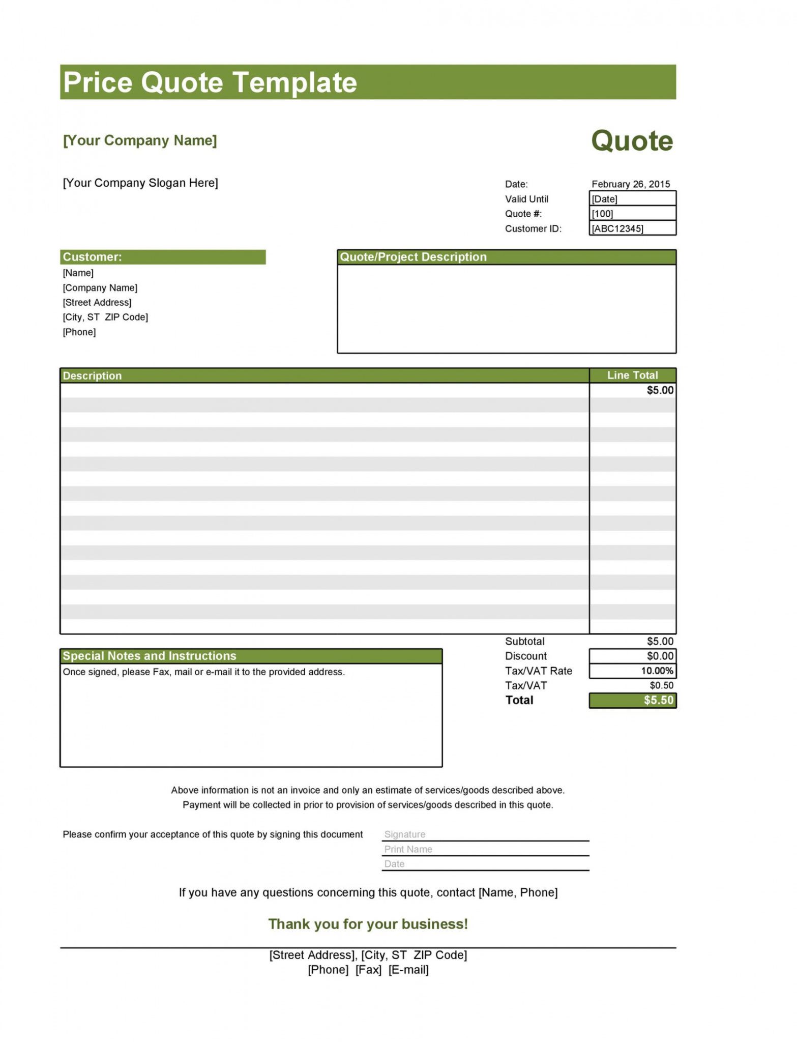 Cleaning Services Quotation Template | EmetOnlineBlog