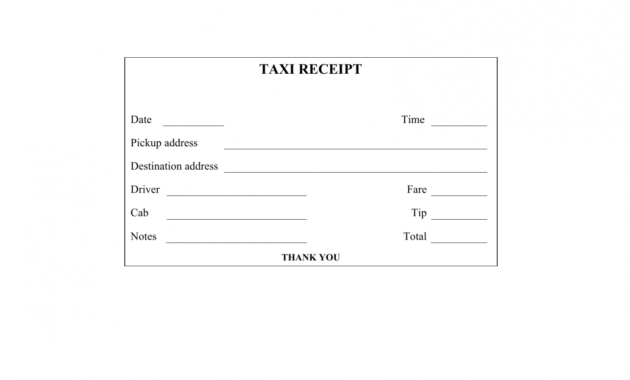 free download blank printable taxicab receipt template  excel taxi cab receipt template sample