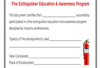free extinguisher certificate  fill online printable fillable fall protection training certificate template
