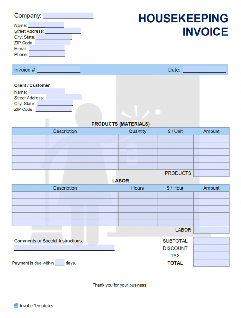 Free Free Housekeeping Invoice Template Pdf Word Excel House Cleaning Free Free Housekeeping Invoice Template Pdf Word Excel House Cleaning