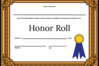 Printable A B Honor Roll Certificate Template Free Image Honor Roll ...