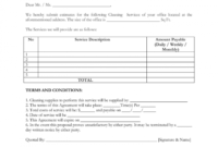 sample of proposal for cleaning services doc  fill online printable cleaning services quotation template pdf