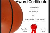 basketball certificates coach of the year certificate template