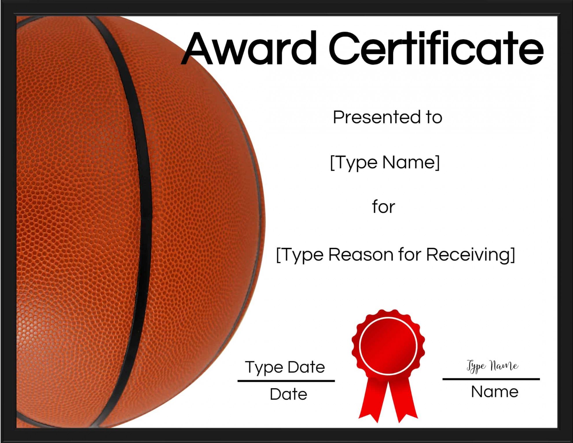 basketball certificates coach of the year certificate template