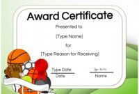 basketball certificates sport award certificate template samples