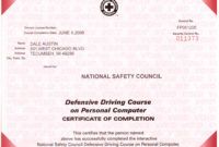 certificates defensive driving certificate template doc