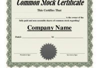 editable 40 free stock certificate templates word pdf ᐅ templatelab common stock certificate template doc