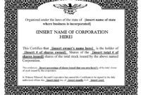 editable 40 free stock certificate templates word pdf ᐅ templatelab corporation stock certificate template