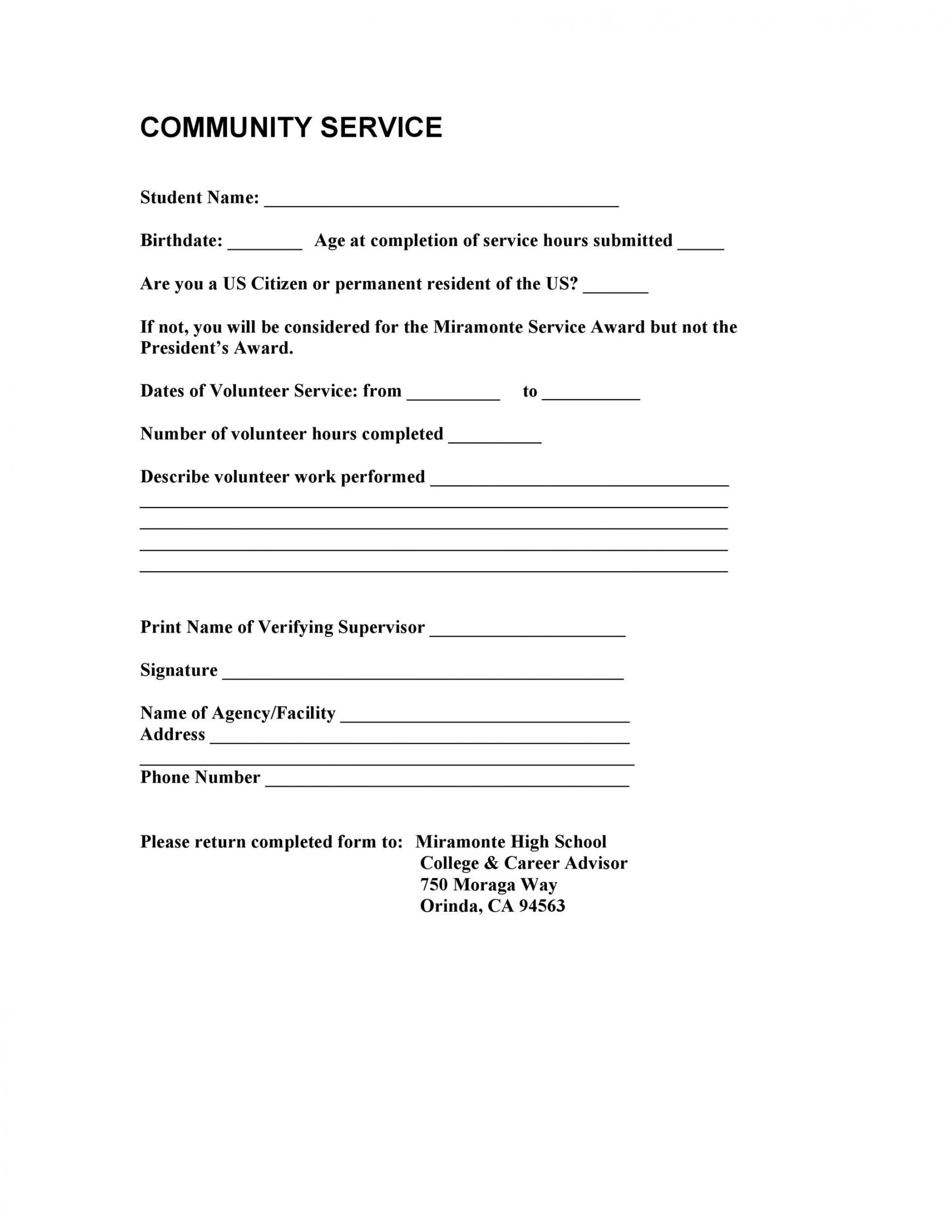 Community Service Hours Certificate Template EmetOnlineBlog