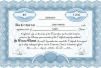 editable free stock certificate online generator electronic stock certificate template excel