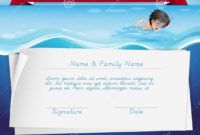 editable template of certificate for swimming award stock vector swimming certificate template examples