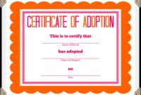 ?free printable sample certificate of adoption template? adopt an animal certificate template excel