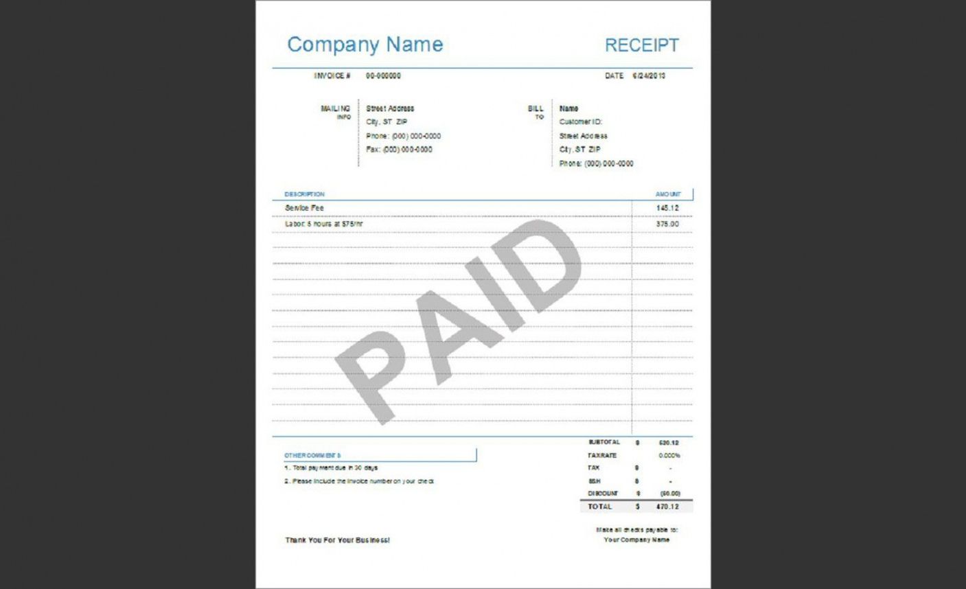 free 27 best free receipt templates for microsoft word pawn shop receipt template sample