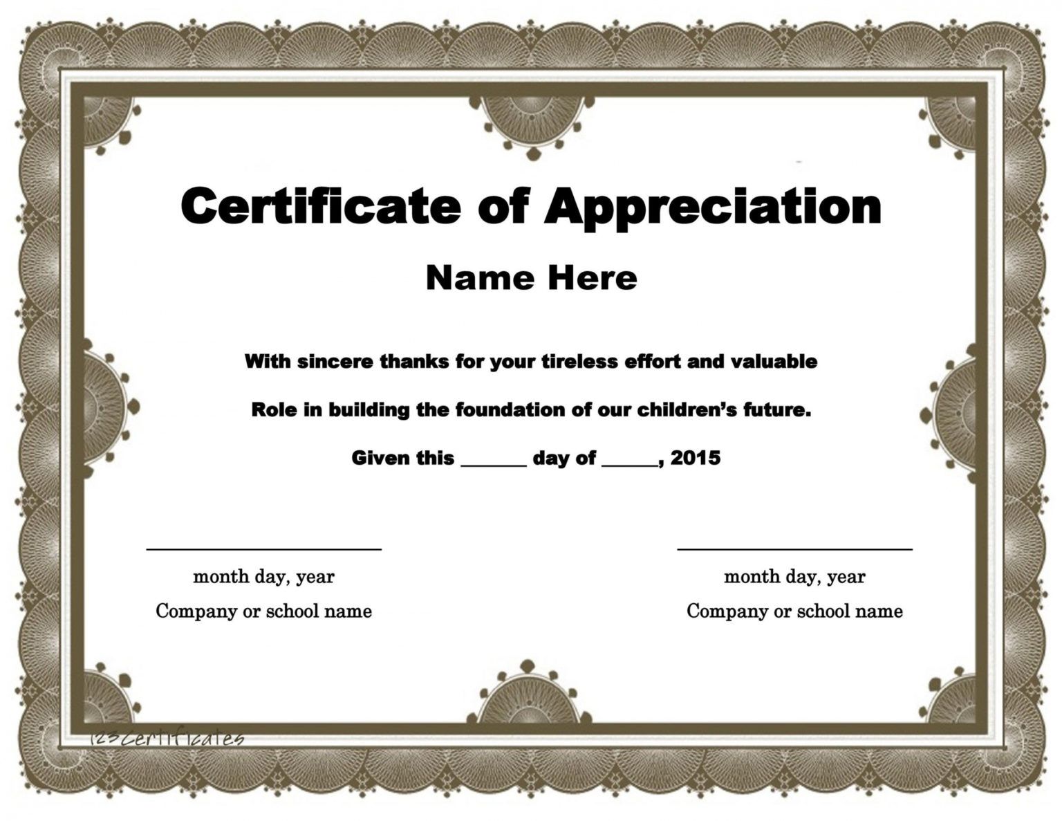 Free 30 Free Certificate Of Appreciation Templates And Letters ...