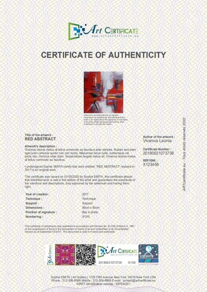 free artcertificate  certificate of authenticity for artists coa certificate of authenticity photography template