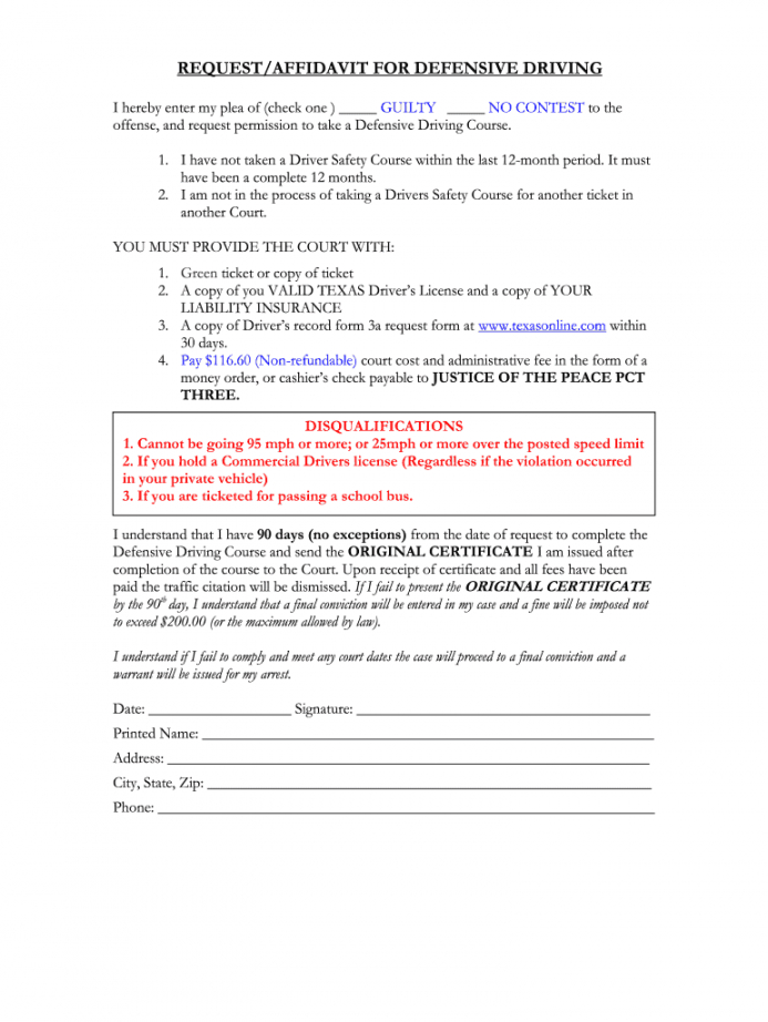 free driving affidavit  fill out and sign printable pdf template  signnow defensive driving certificate template doc