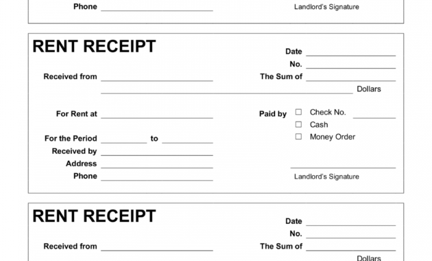 free free rent receipt template  pdf  word  eforms  free online rental receipt template sample