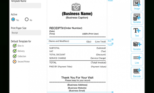 free print templates create print templates thermal printer receipt template doc