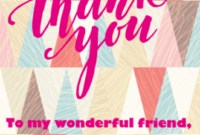 free to my wonderful friend  thank you card  birthday thank you card for a friend picture