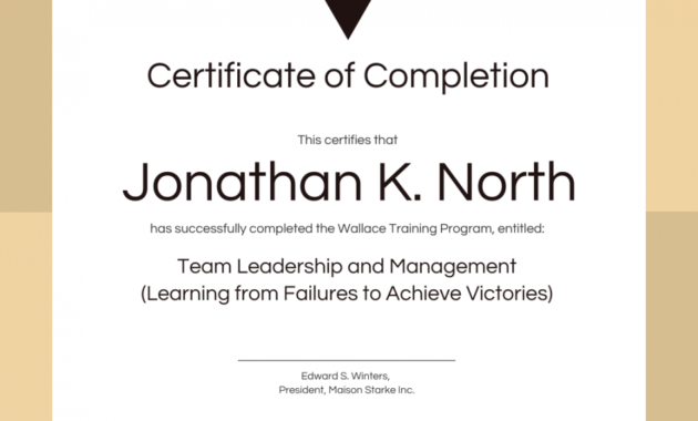 free training certificate of completion template leadership training certificate template pdf