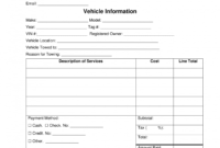 free vehicle towing receipt template  word  pdf  eforms tow truck receipt template doc