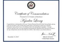 kyndra&amp;#039;s certificate of commendation from senator brian certificate of commendation template samples