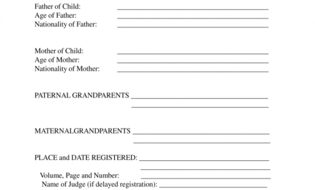 mexican birth certificate translation template  fill online mexican birth certificate translation template excel