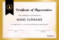 printable 30 free certificate of appreciation templates and letters certificate of commendation template examples