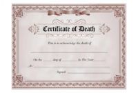 printable 37 blank death certificate templates 100% free ᐅ templatelab pet cremation certificate template samples