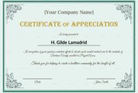 printable appreciation certificate template for employee company employee appreciation certificate template examples