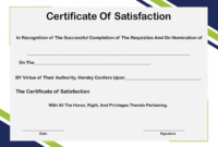 printable ?free sample certificate of satisfaction templates? certificate of satisfaction template examples